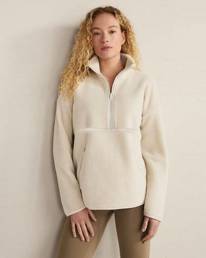 FAUX SHERPA HALF ZIP PULLOVER