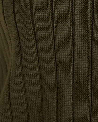 ORGANIC COTTON RIBBED STRAIGHT LEG PANTS