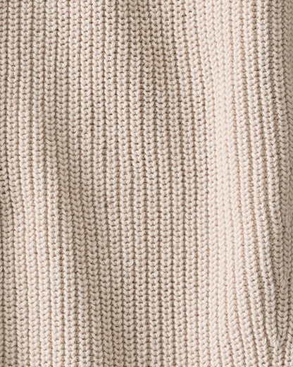 ORGANIC COTTON SHAKER STITCH OPEN FRONT CARDIGAN