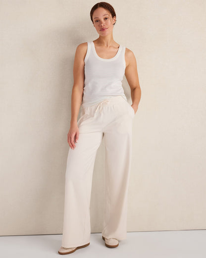 ORGANIC COTTON DELICATE STRIPE SCOOP NECK TANK