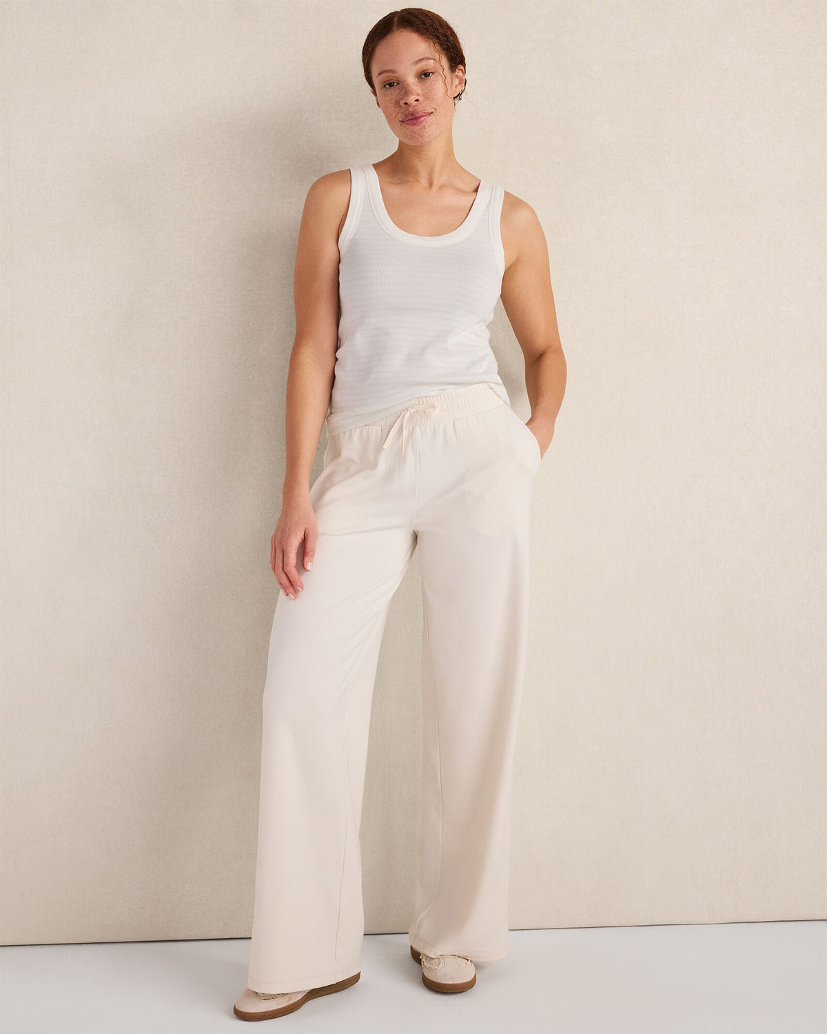 ORGANIC COTTON DELICATE STRIPE SCOOP NECK TANK