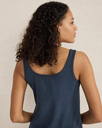 ORGANIC COTTON RIB KNIT MIDI DRESS