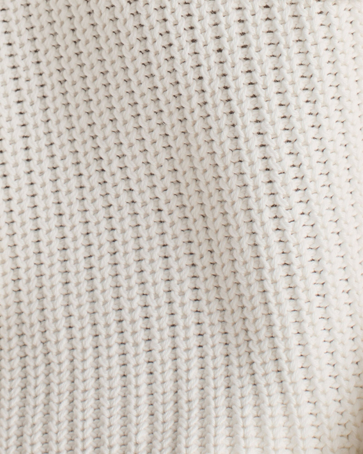 ORGANIC COTTON SHAKER STITCH ROLL NECK SWEATER