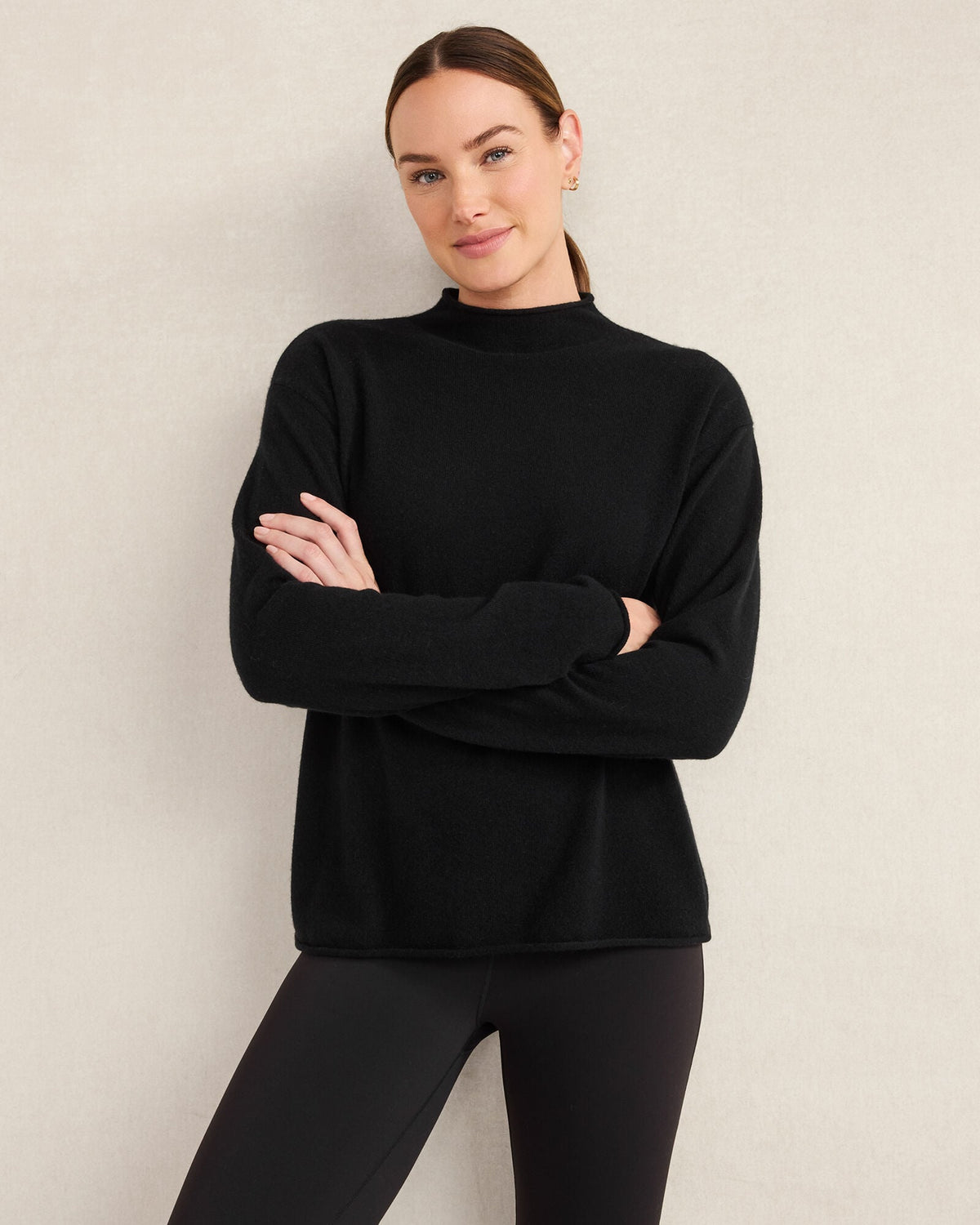 CASHMERE MOCKNECK SWEATER