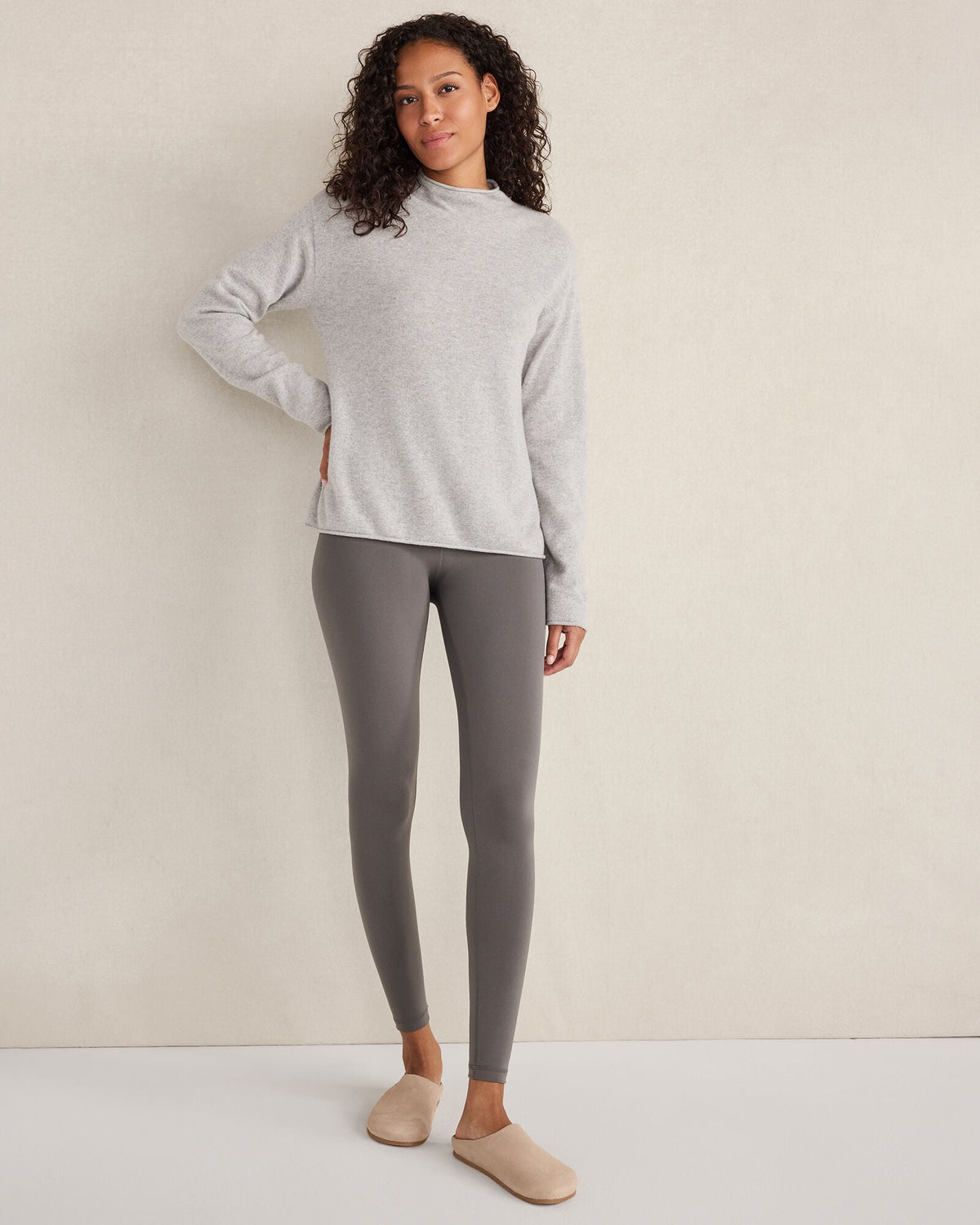 CASHMERE MOCKNECK SWEATER