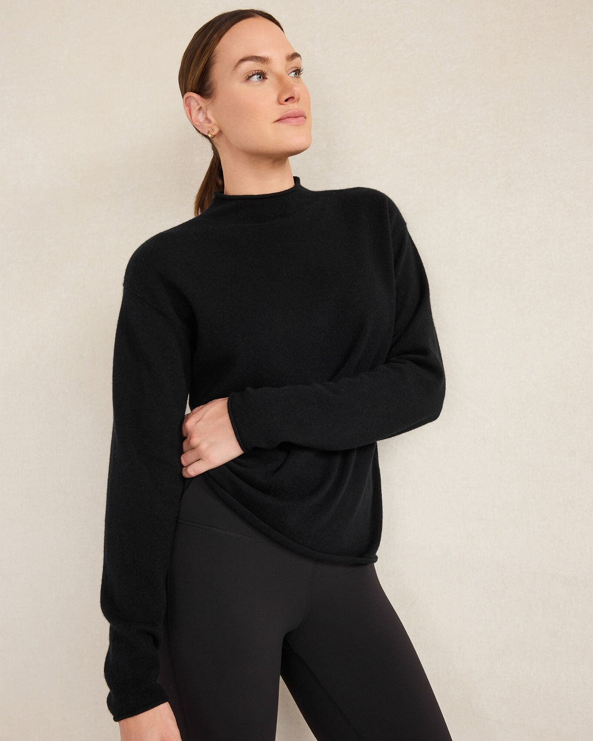 CASHMERE MOCKNECK SWEATER