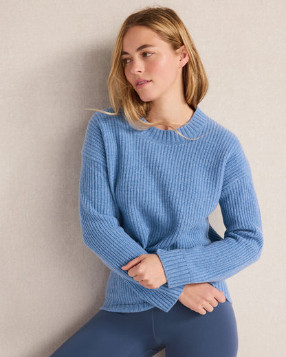 CASHMERE SHAKER STITCH CREWNECK SWEATER