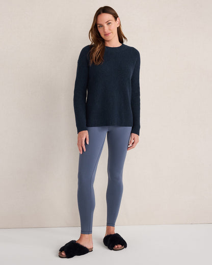 CASHMERE SHAKER STITCH CREWNECK SWEATER