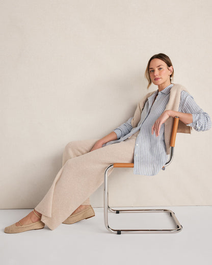 CASHMERE WIDE LEG PANTS