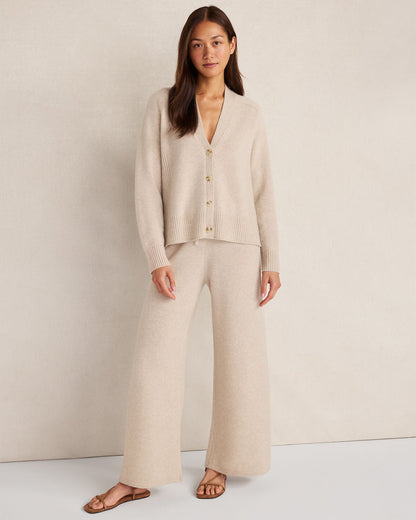 CASHMERE WIDE LEG PANTS