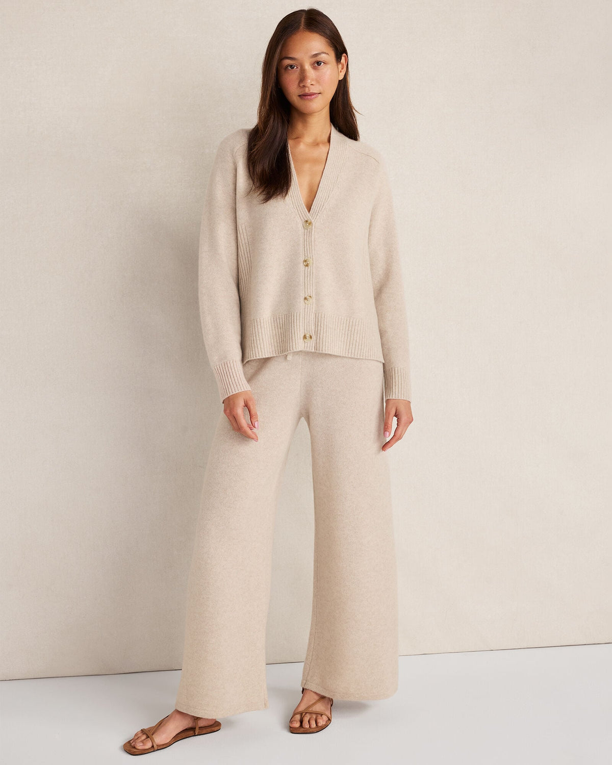 CASHMERE WIDE LEG PANTS