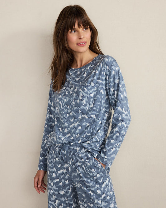ORGANIC COTTON JERSEY WAVE PAJAMA SHIRT