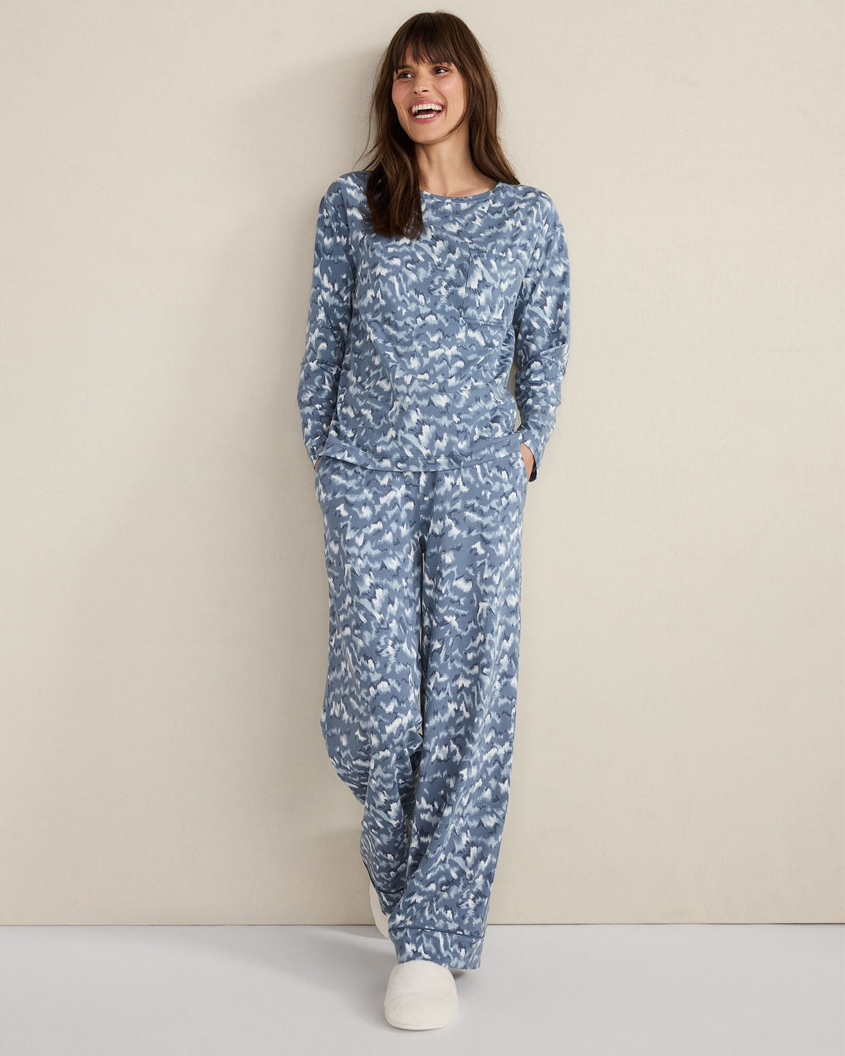 ORGANIC COTTON JERSEY WAVE PAJAMA PANTS