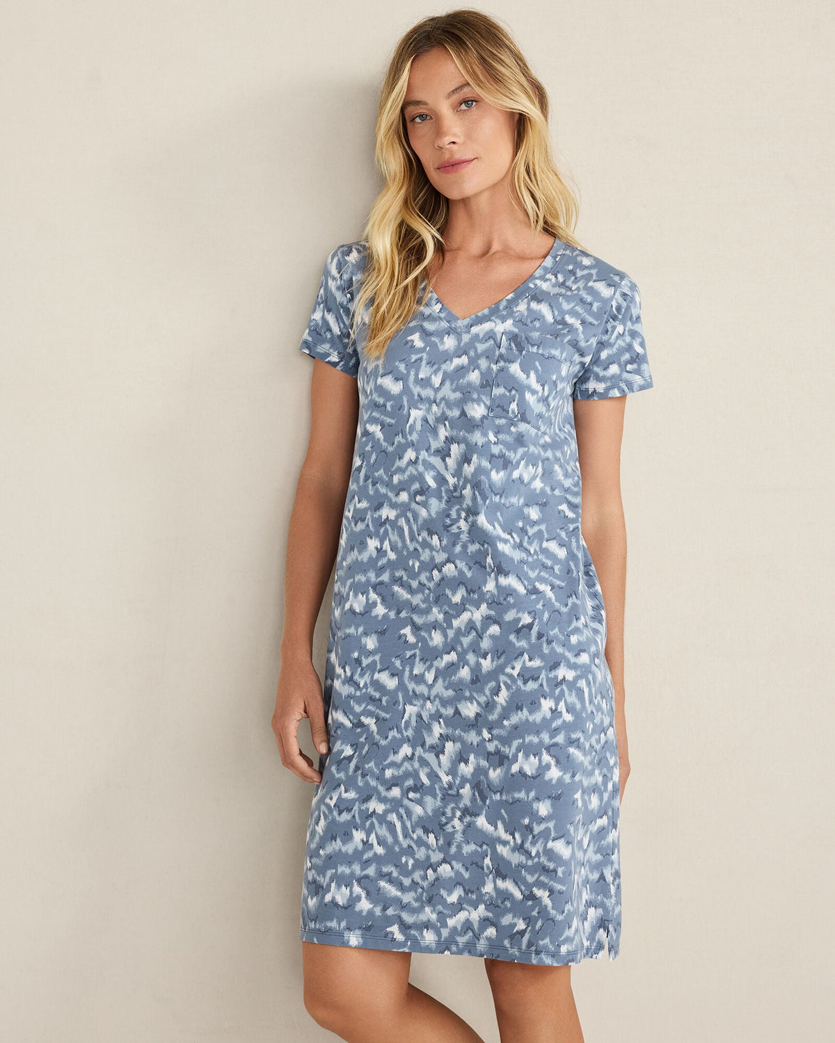 ORGANIC COTTON JERSEY WAVE SLEEP DRESS