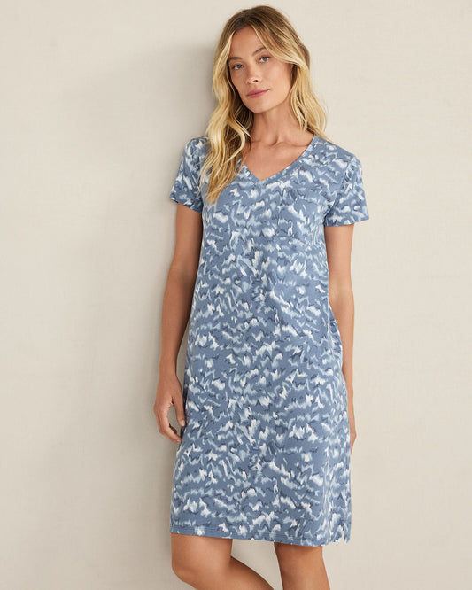 ORGANIC COTTON JERSEY WAVE SLEEP DRESS