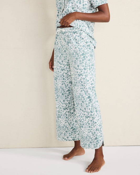 ORGANIC COTTON JERSEY BLURRED FLORAL PAJAMA PANTS