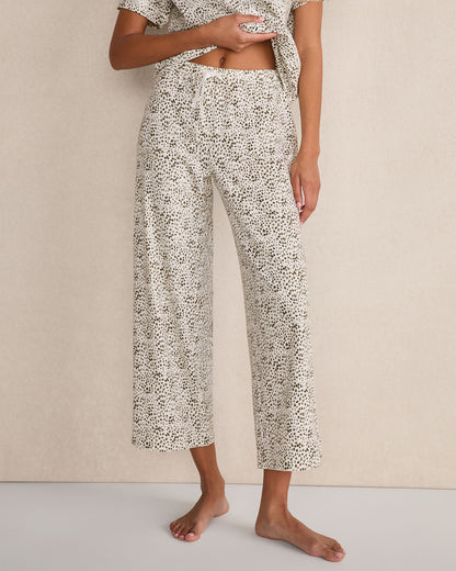 ORGANIC COTTON JERSEY ANIMAL DOT PAJAMA PANTS
