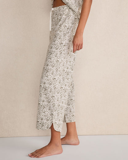 ORGANIC COTTON JERSEY ANIMAL DOT PAJAMA PANTS