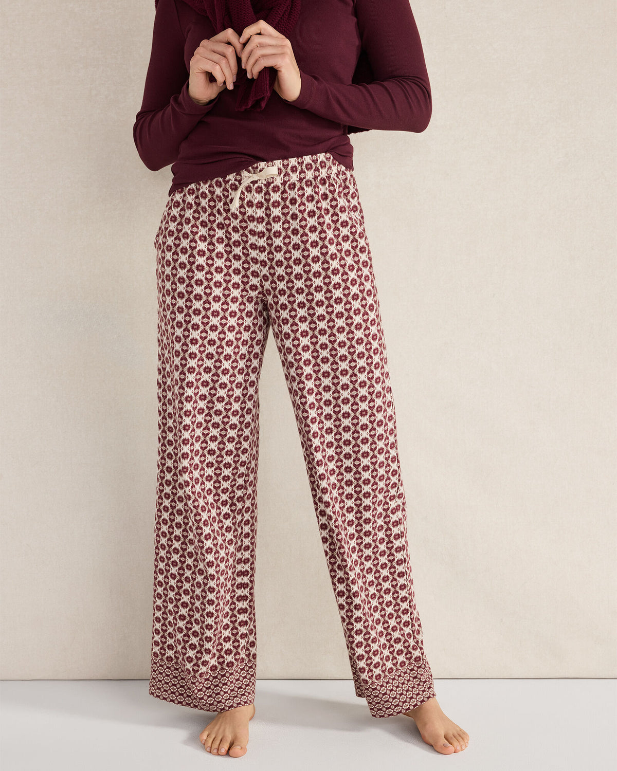 ORGANIC COTTON JERSEY IKAT PAJAMA PANTS