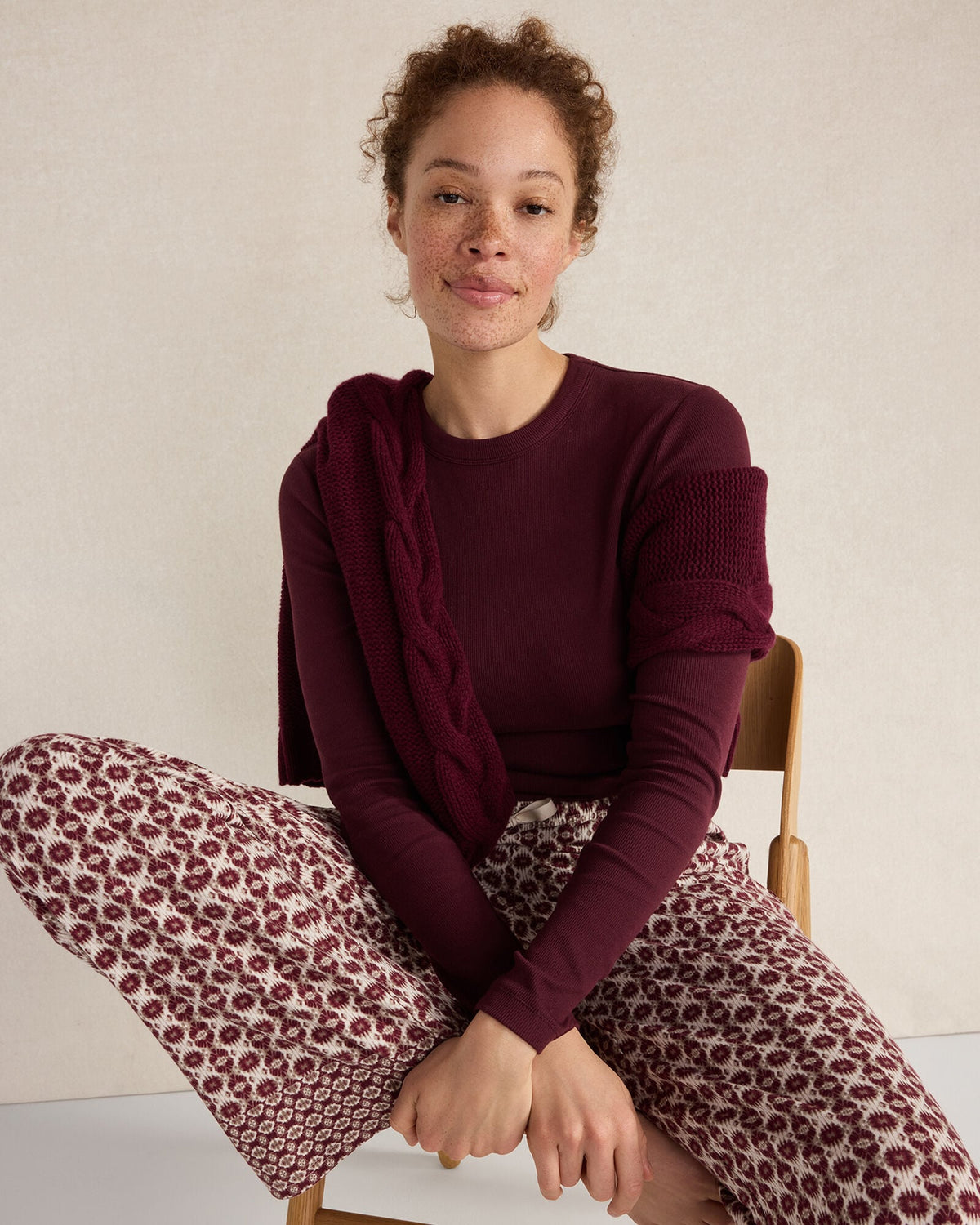 ORGANIC COTTON JERSEY IKAT PAJAMA PANTS
