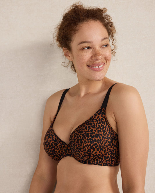 HAVEN WELL WITHIN X TALBOTS EMBRACE LUXE LEOPARD PERFECT COVERAGE BRA