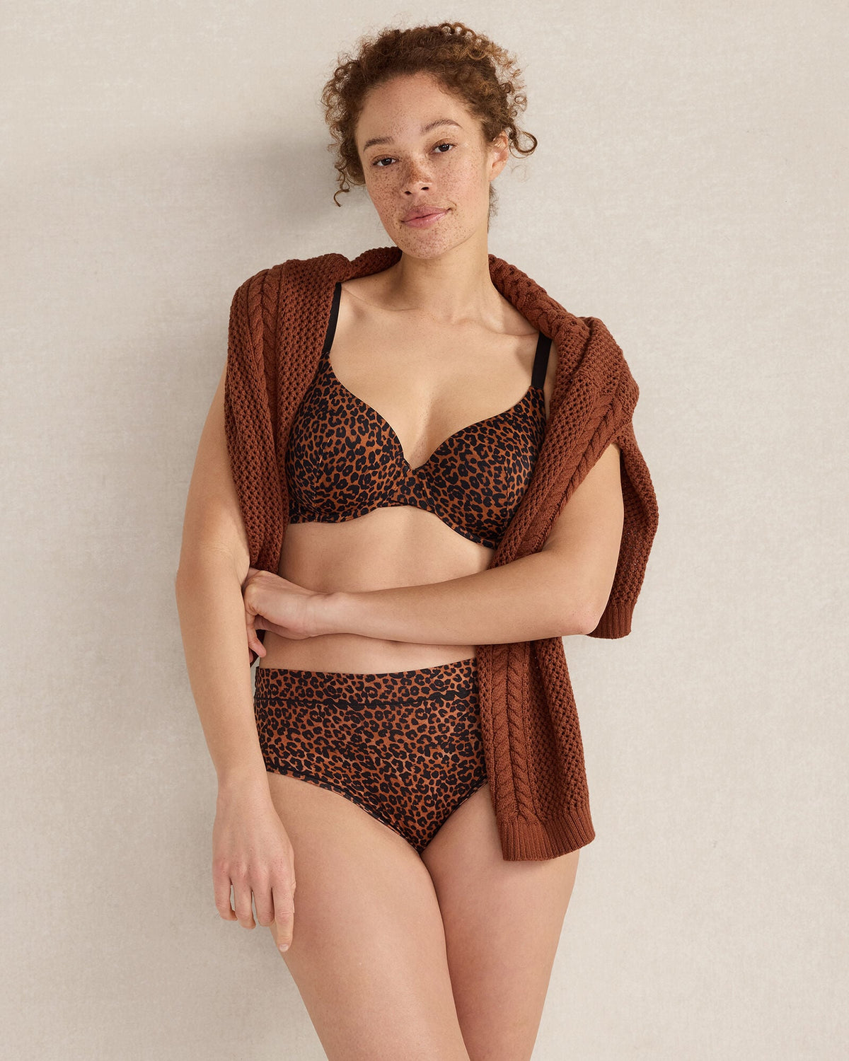 HAVEN WELL WITHIN X TALBOTS EMBRACE LUXE LEOPARD PERFECT COVERAGE BRA