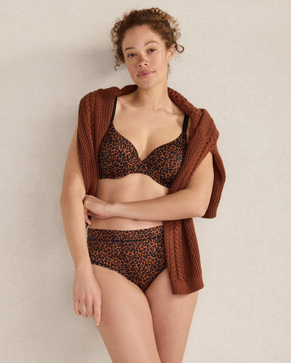 HAVEN WELL WITHIN X TALBOTS EMBRACE LUXE LEOPARD PERFECT COVERAGE BRA