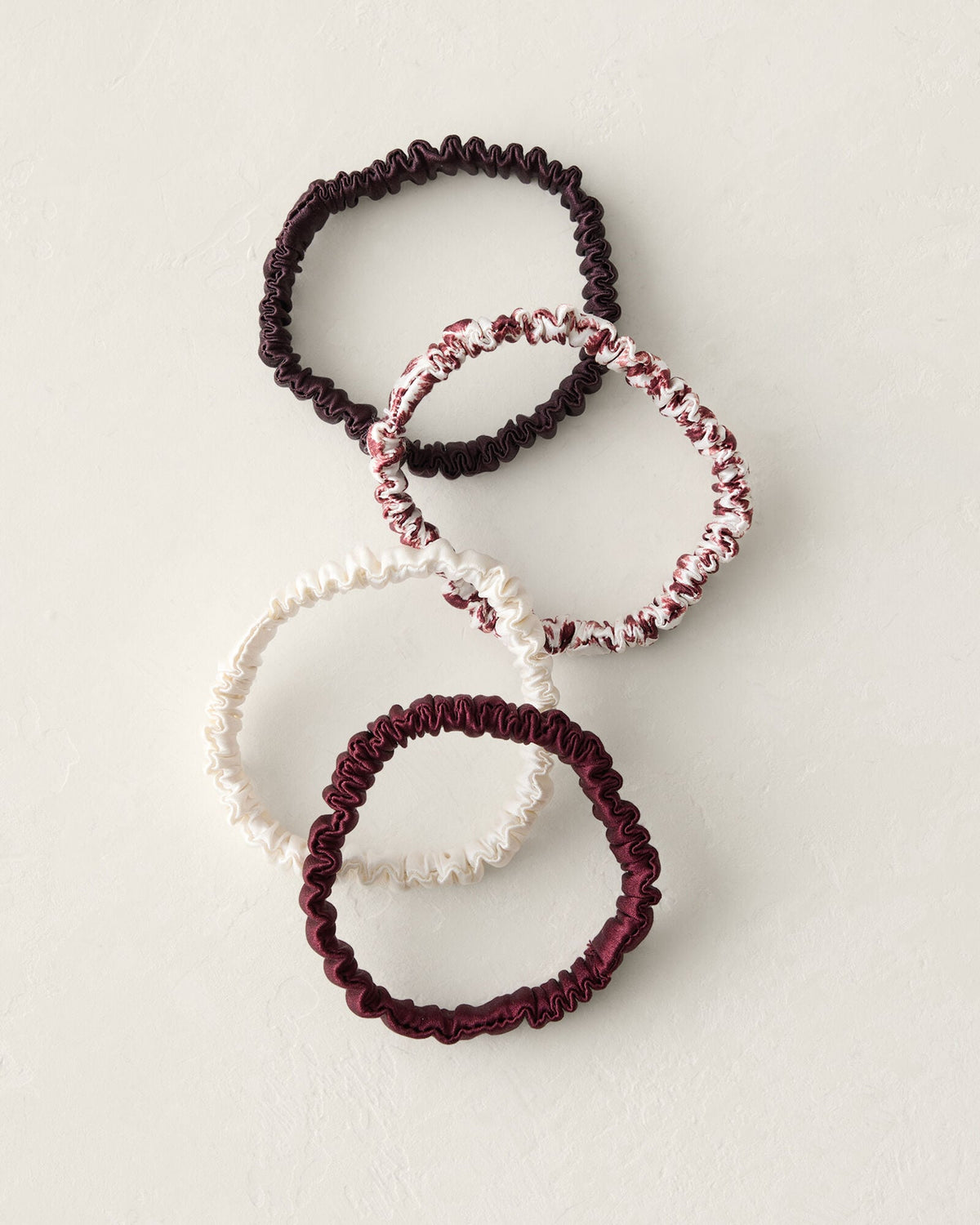 WASHABLE SILK HAIR TIES — ANIMAL DOT MULTI