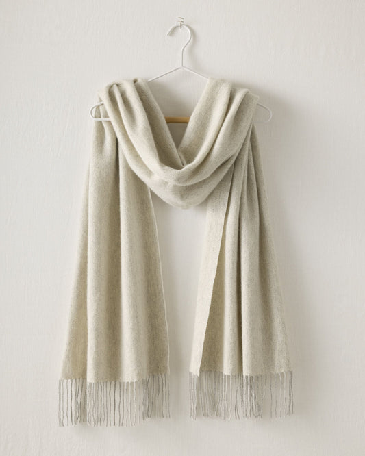 CASHMERE HERRINGBONE WOVEN SCARF