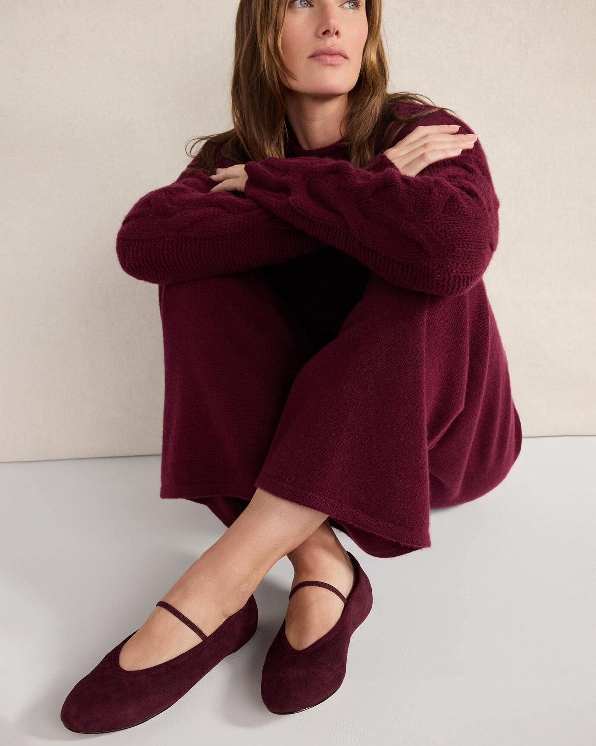 SUEDE MARY JANE BALLET FLATS