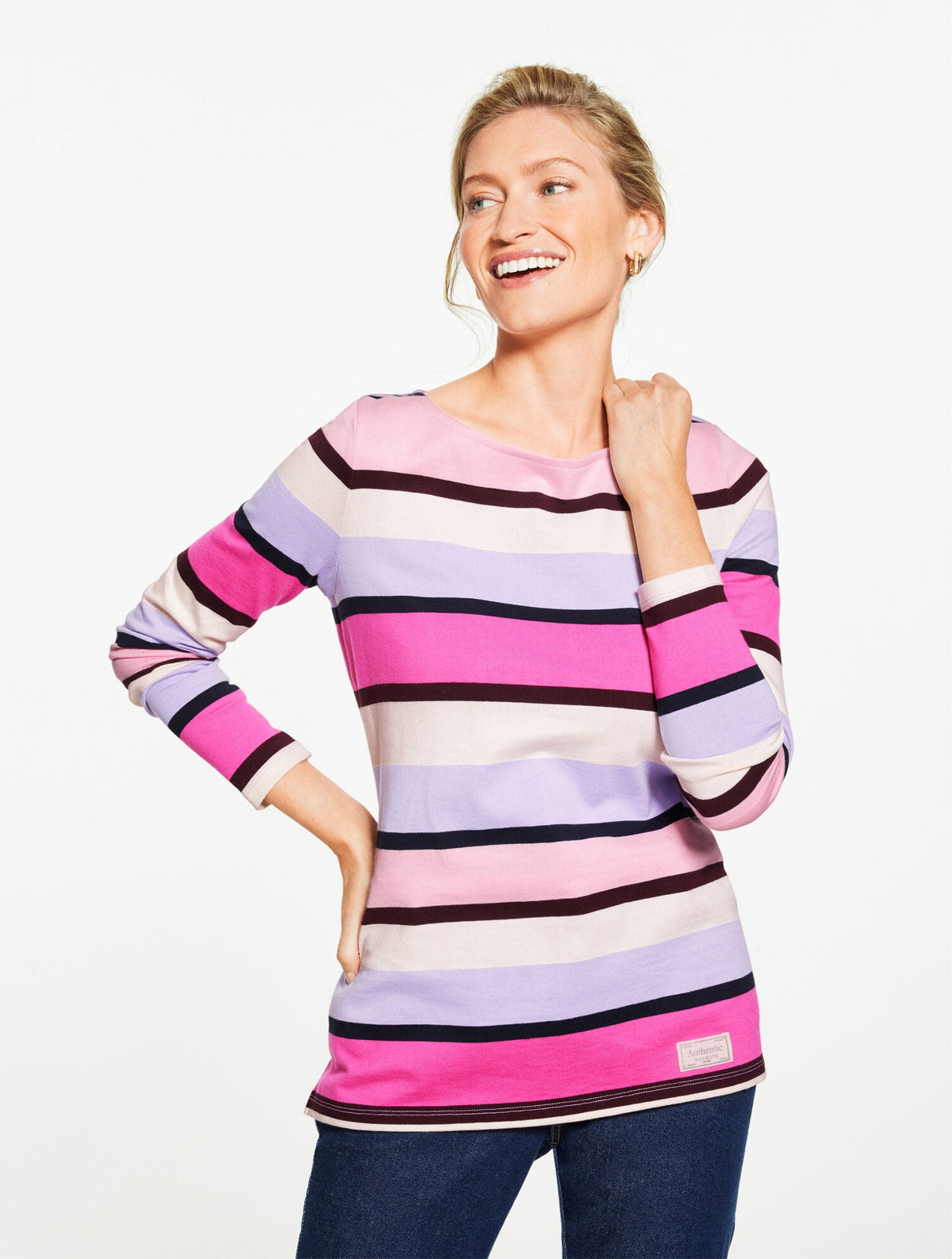 AUTHENTIC TALBOTS TEE - ICICLE STRIPE