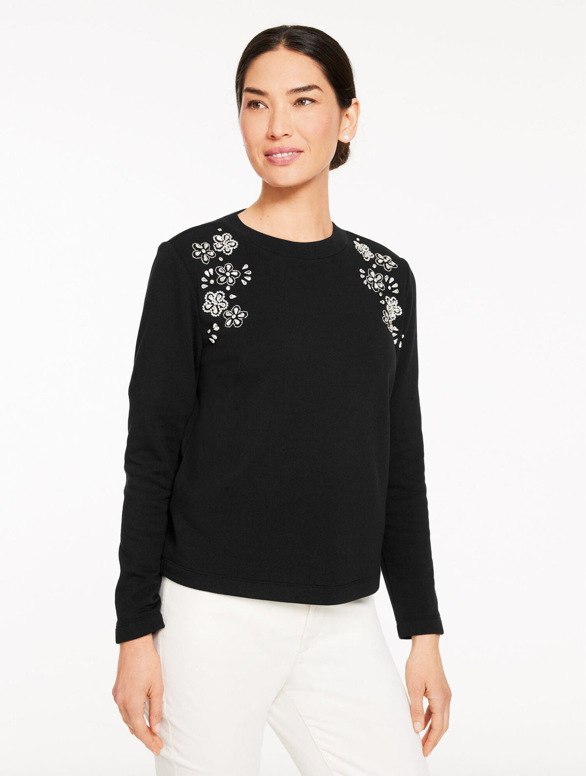 EMBELLISHED CREWNECK SWEATSHIRT