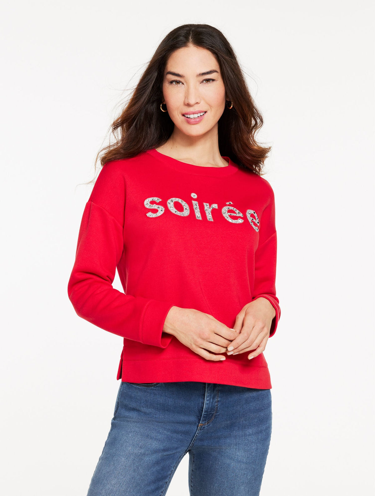 EMBELLISHED CREWNECK SWEATSHIRT - SOIRÉE