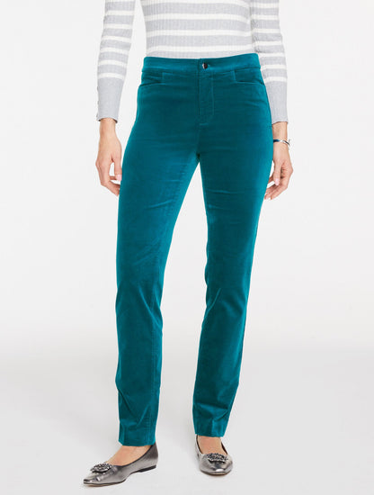 STRAIGHT LEG STRETCH VELVETEEN PANTS