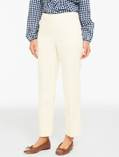 AIDEN TWILL STRAIGHT ANKLE PANT