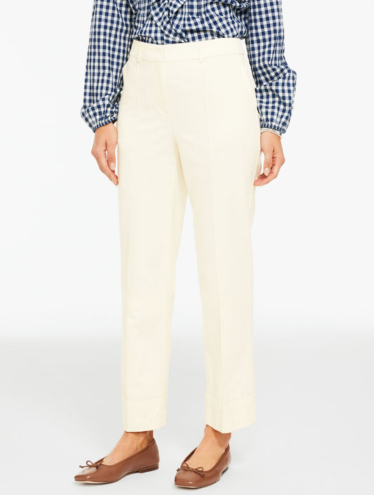 AIDEN TWILL STRAIGHT ANKLE PANT