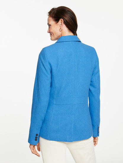 CLASSIC SHETLAND BLAZER - POND BLUE