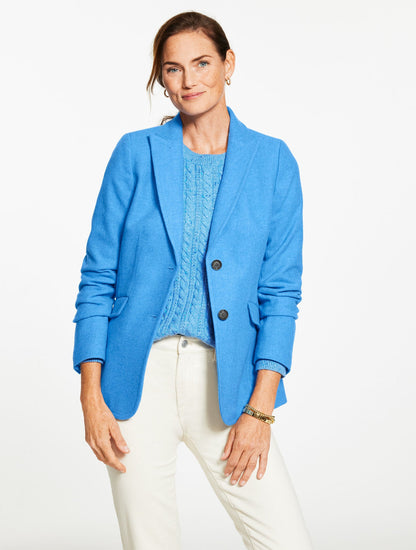 CLASSIC SHETLAND BLAZER - POND BLUE