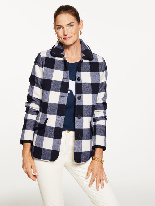 BUFFALO CHECK TIPPED JACKET