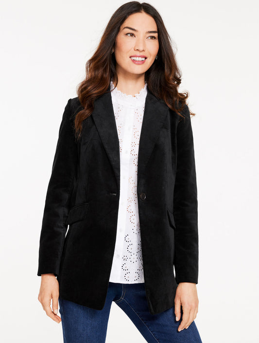 MODERN VELVETEEN BLAZER