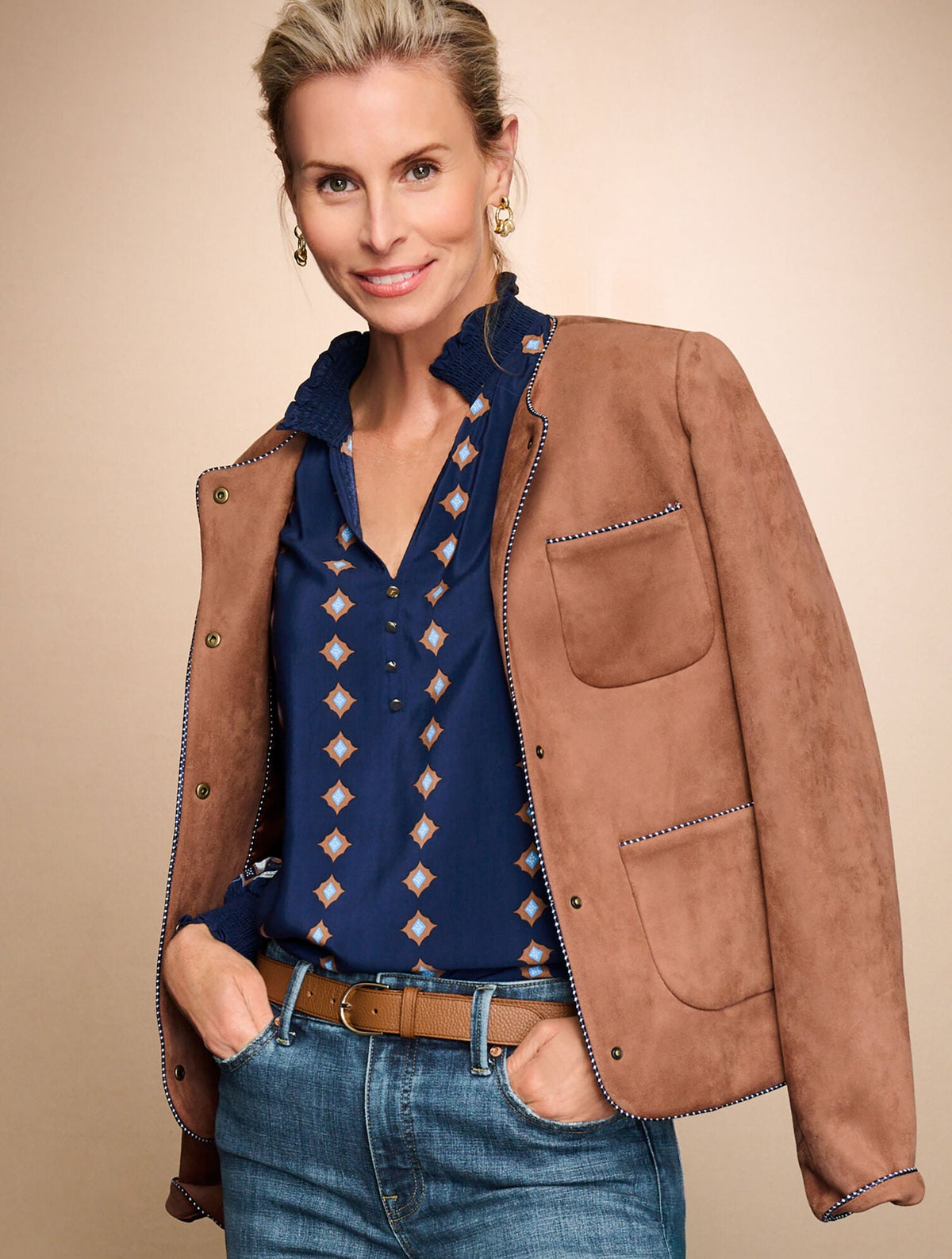 FAUX SUEDE JACKET