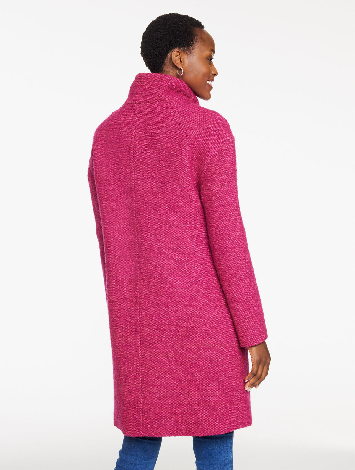 TEXTURED DOUBLE BREASTED COAT