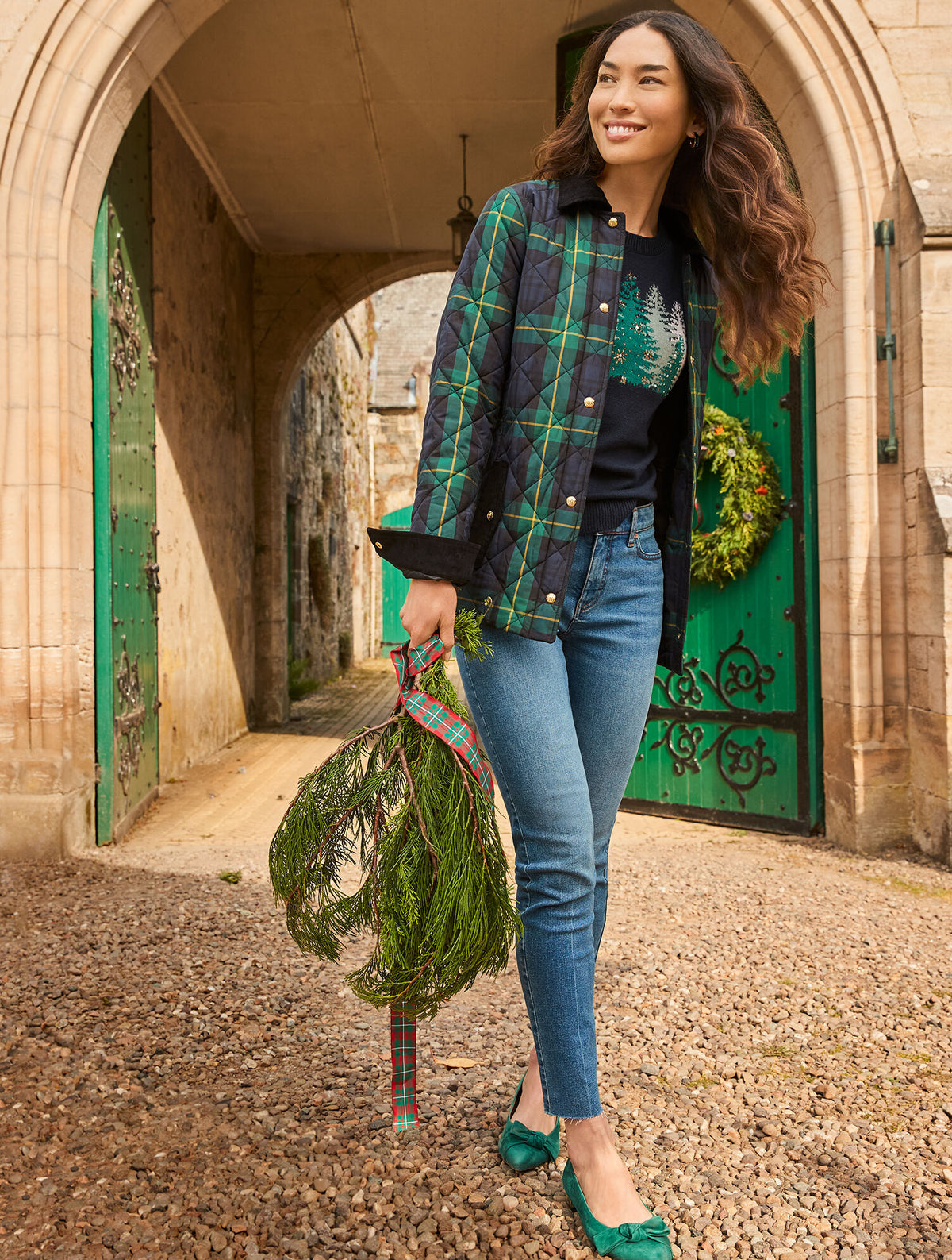 PUFFER JACKET - SLOANE TARTAN
