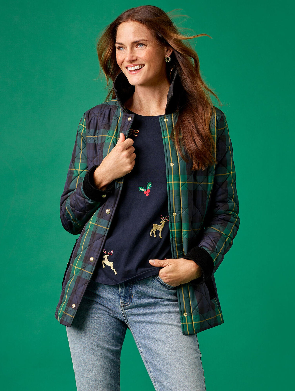 PUFFER JACKET - SLOANE TARTAN