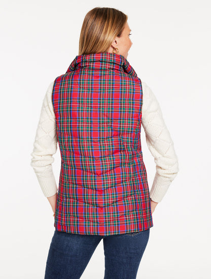 DOWN PUFFER VEST - BLISSFUL PLAID