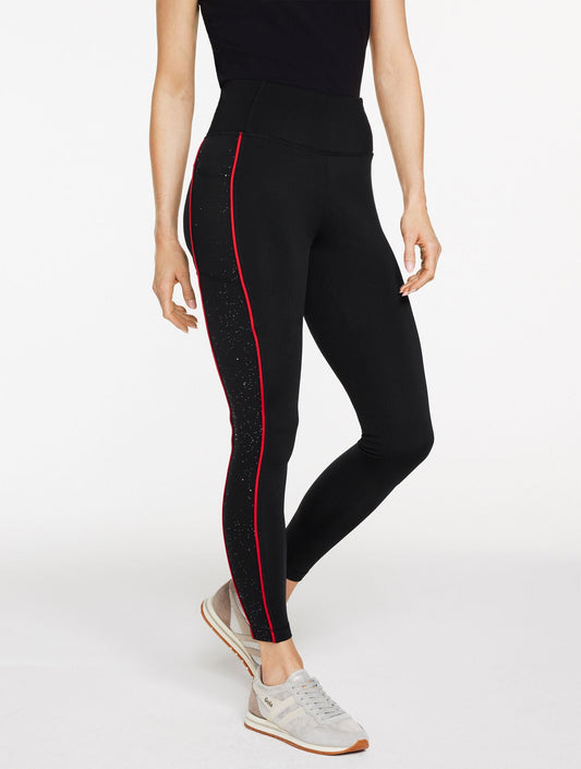 LUXE FLEECEBACK LEGGINGS - GLEAMING DOTS