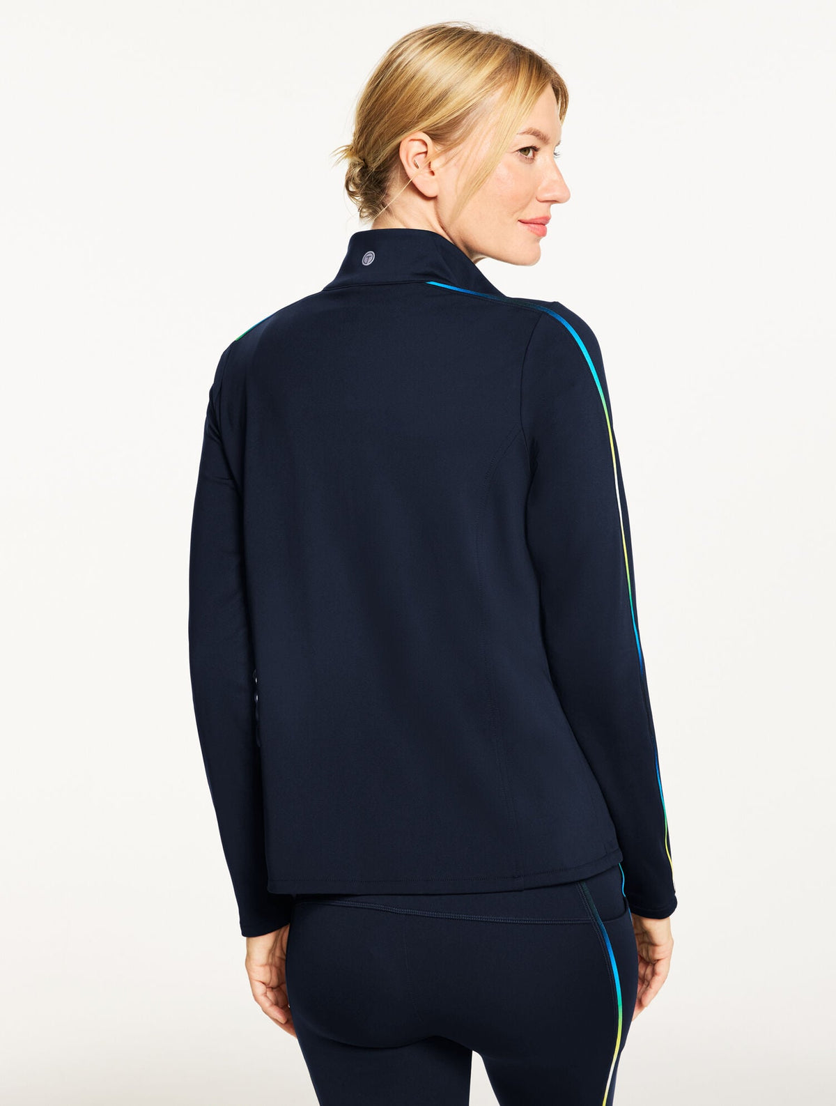 SPORT FLEECEBACK FULL-ZIP JACKET - OMBRÉ PIPED