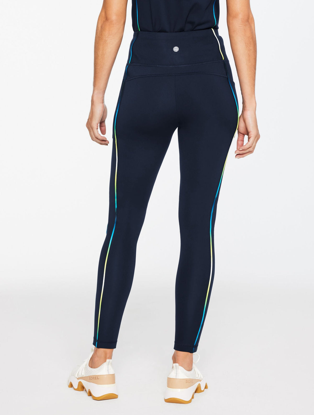 SPORT FLEECEBACK LEGGINGS - OMBRÉ PIPED