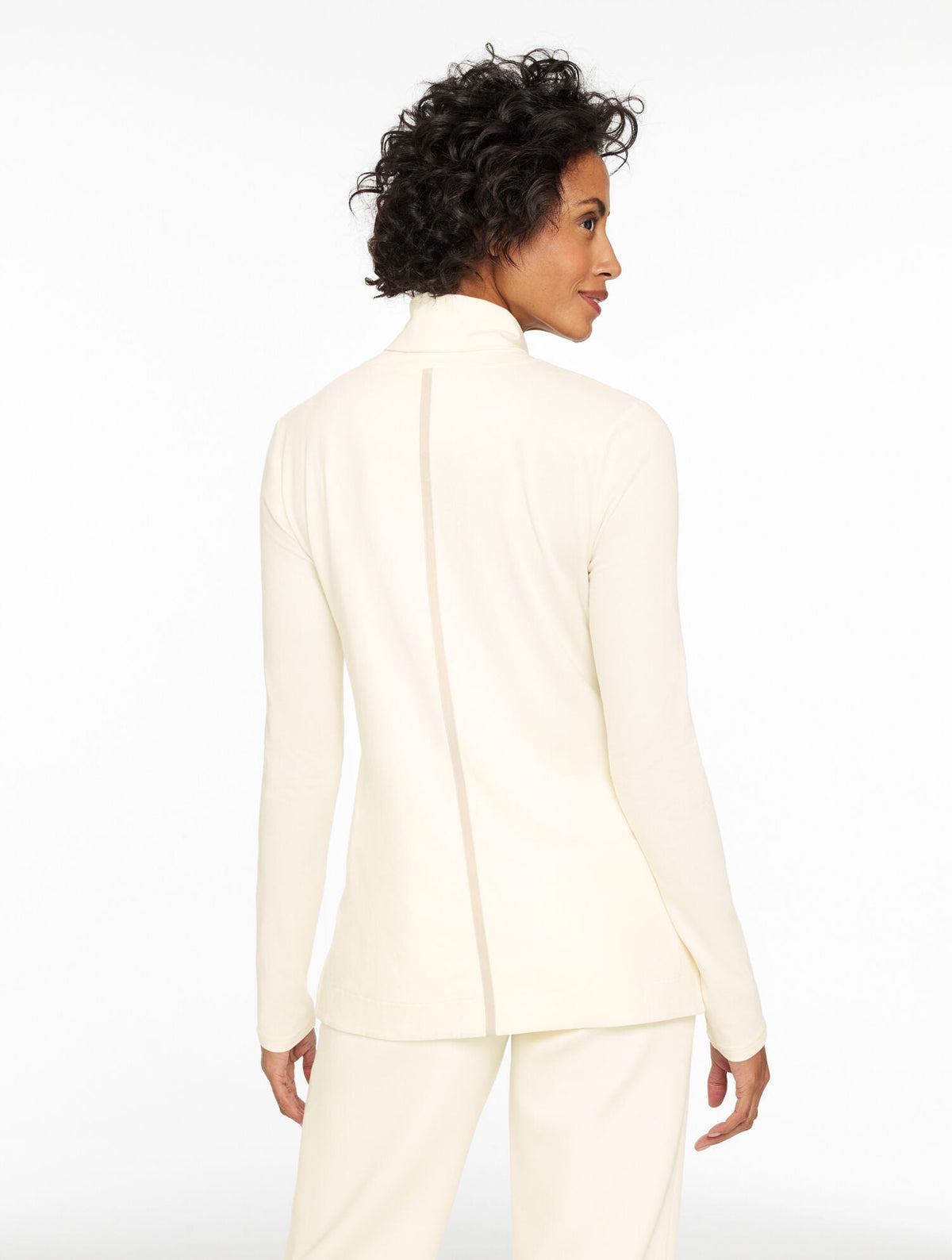 SUPERSOFT JERSEY TURTLENECK TEE - CONTRAST