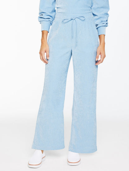 VELOUR WIDE LEG PANTS
